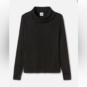 CAbi Black Ribbed Knit Top